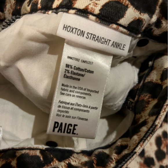 Paige premium denim leopard print jeans - Picture 2 of 3